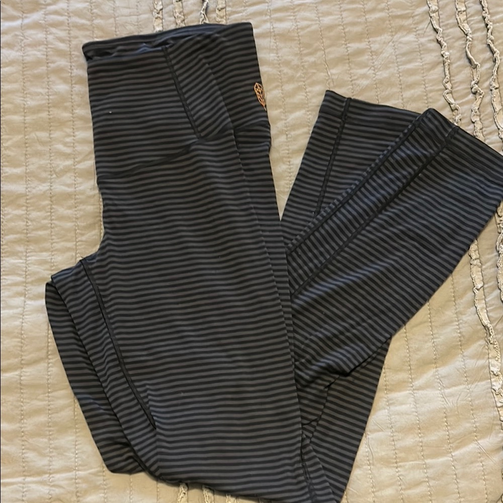 Striped Black Leggings